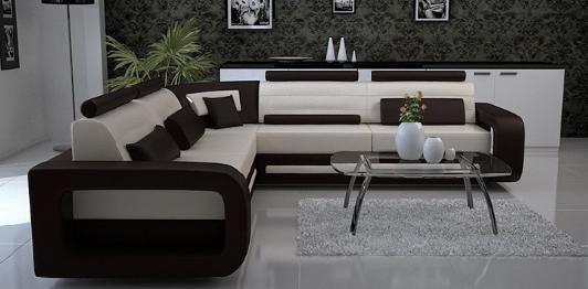 Cobain-ii (G1019D) Leather/ette Combination Corner Lounge Suite - Assorted Colours