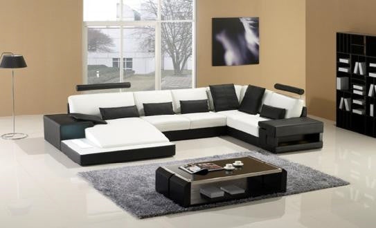 NATALIE (G1026) 3 SEATER + 2 SEATER LEATHER/ETTE COMBINATION CHAISE SUITE - ASSORTED COLOURS