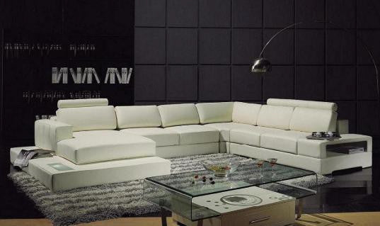 ORNELLA (G1039) 3 SEATER + 2 SEATER LEATHER/ETTE COMBINATION CORNER CHAISE SUITE - ASSORTED COLOURS