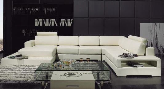 ORNELLA (G1039) 3 SEATER + 2 SEATER LEATHER/ETTE COMBINATION CORNER CHAISE SUITE - ASSORTED COLOURS