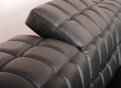 AVIANNA (G1056) 1 SEATER + 2 SEATER + 3 SEATER LEATHER/ETTE COMBINATION CORNER LOUNGE SUITE WITH OTTOMAN - ASSORTED COLOURS