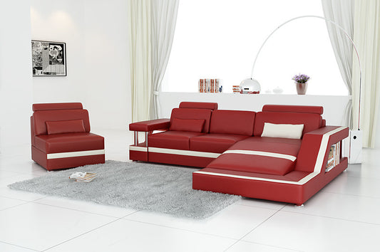 ZVEST - III (G1074C) LEATHER/ETTE COMBINATION CHAISE LOUNGE - ASSORTED COLOURS