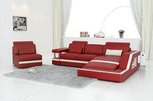 ZVEST - III (G1074C) LEATHER/ETTE COMBINATION CHAISE LOUNGE - ASSORTED COLOURS