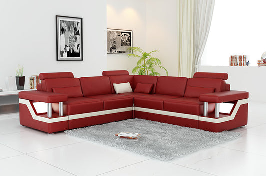 ZVEST - IV (G1074D) LEATHER/ETTE COMBINATION CORNER LOUNGE - ASSORTED COLOURS