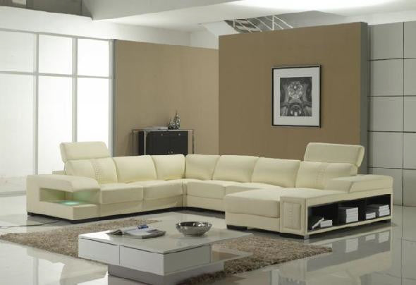 VERIANA (G1076) 3 SEATER + 2 SEATER LEATHER/ETTE COMBINATION CORNER CHAISE LOUNGE SUITE - ASSORTED COLOURS