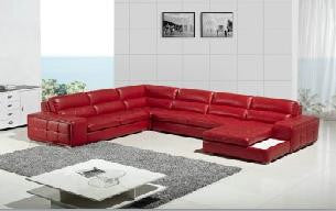 VEZIO (G1078) 2 SEATER + 2 SEATER LEATHER/ETTE COMBINATION CORNER CHAISE LOUNGE SUITE - ASSORTED COLOURS