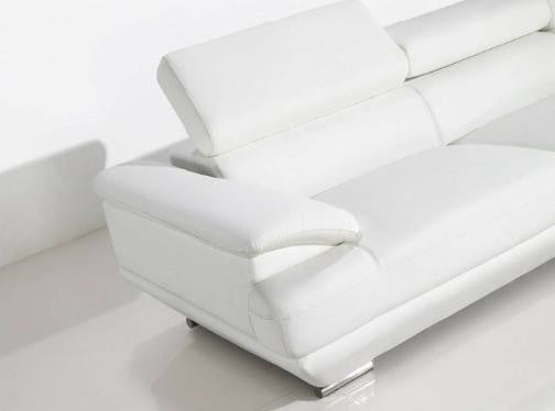 AUSILIA (G1079) 2 SEATER + 2 SEATER LEATHER/ETTE COMBINATION CORNER CHAISE LOUNGE SUITE - ASSORTED COLOURS
