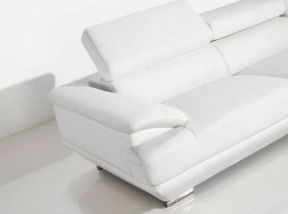 AUSILIA (G1079) 2 SEATER + 2 SEATER LEATHER/ETTE COMBINATION CORNER CHAISE LOUNGE SUITE - ASSORTED COLOURS