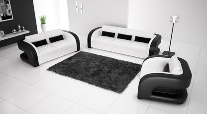 KHIERA  3S + 2S + 2S  LEATHER/ETTE COMBINATION LOUNGE SUITE - ASSORTED COLOURS