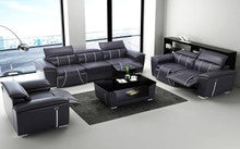 ODESSA 3R + 2R + 1R  LOUNGE SUITE( MODEL-G8048D) IN TOP GRAIN LEATHER + PVC - ASSORTED COLOURS