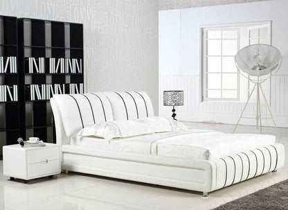 QUEEN VICENZIA (G855#) LEATHERETTE BED - ASSORTED COLOURS AVAILABLE