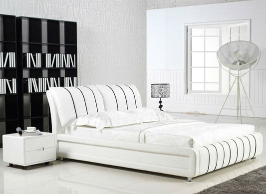 QUEEN VICENZIA (G855#) LEATHERETTE BED - ASSORTED COLOURS AVAILABLE
