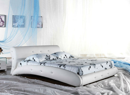 QUEEN SALERNO (G870#) LEATHERETTE BED - ASSORTED COLOURS AVAILABLE