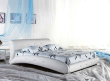 QUEEN SALERNO (G870#) LEATHERETTE BED - ASSORTED COLOURS AVAILABLE