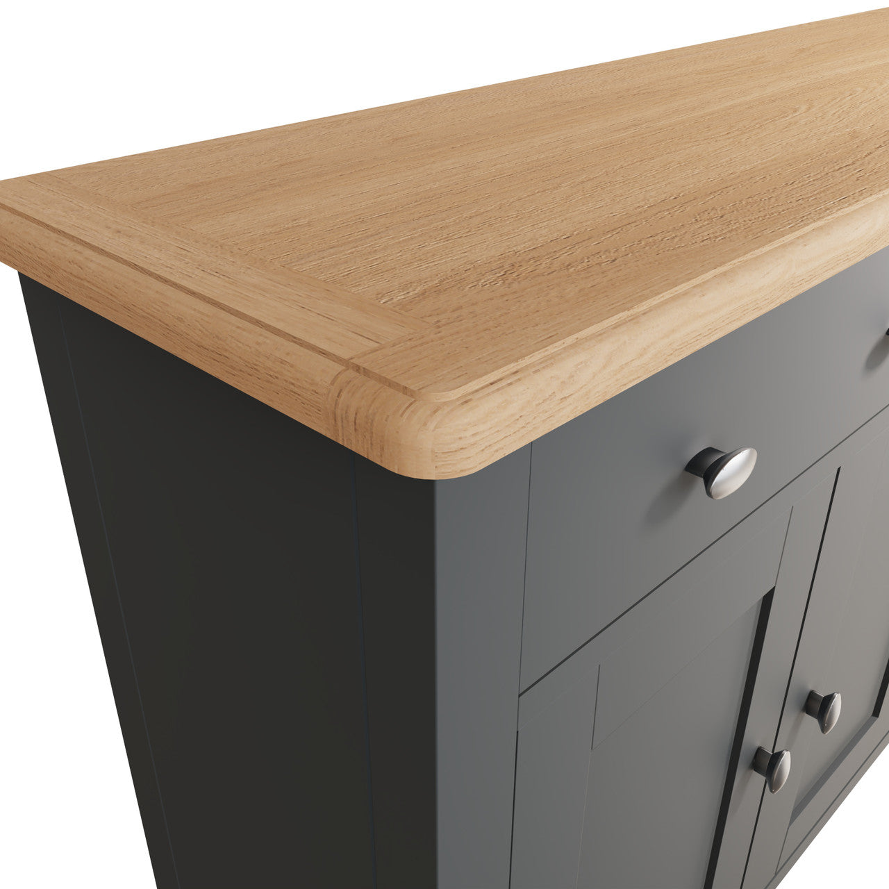 EMMETT (GA-3DS-G) 3 DOOR / 2 DRAWER BUFFET / SIDEBOARD - 850(H) x 1300(W) x 400(D) - GREY / LIGHT OAK (2 TONE)