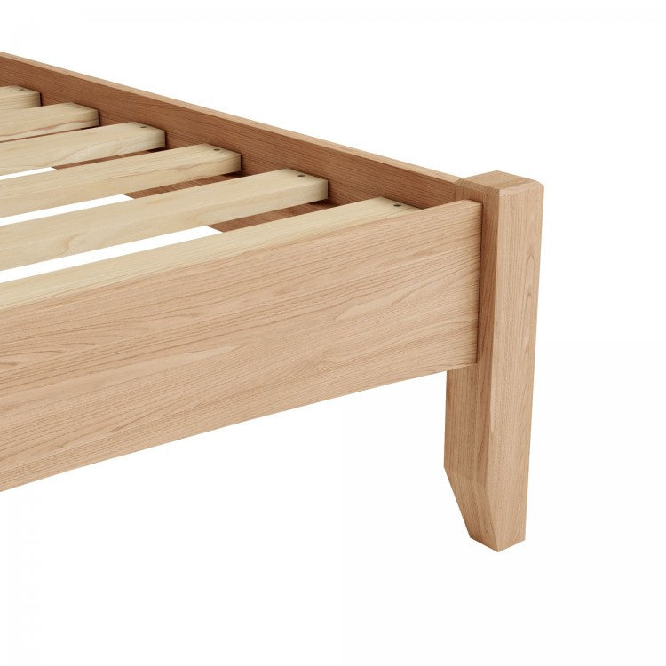 QUEEN ELEGANCE OAK BED FRAME (7-1-15) - LIGHT OAK