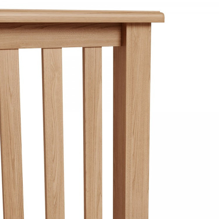 ELEGANCE  QUEEN 3  PIECE BEDSIDE OAK BEDROOM SUITE -(7-1-15) - LIGHT OAK