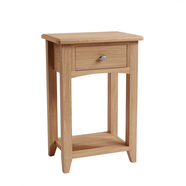 Elegance 1 Drawer Oak Telephone Table (7-1-15) - Light Oak