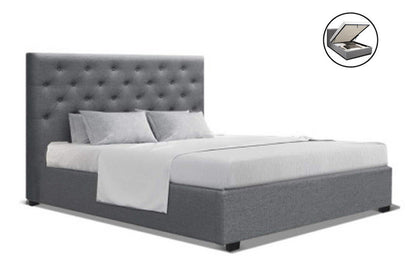 DOUBLE GENEKO GAS LIFT STORAGE BED - GREY