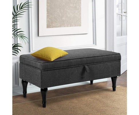 Edwald Ottoman Storage Box - Grey