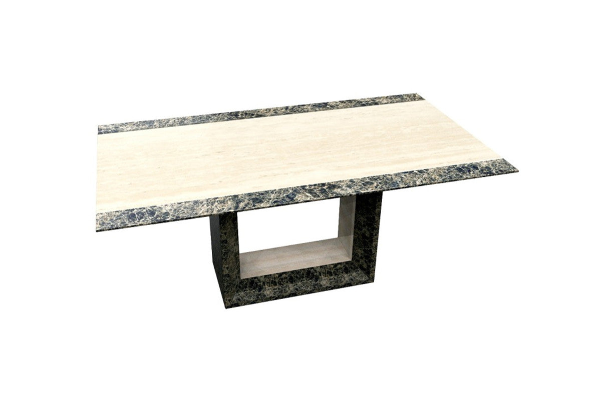 GOBSTEN MARBLE COFFEE TABLE - 1250(W) - (MODEL: 9102)  -  2 TONE