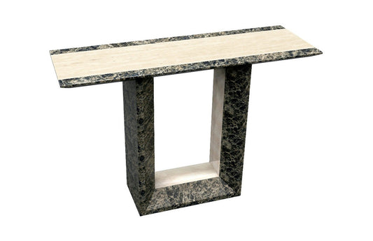 GOBSTEN MARBLE CONSOLE - HALLWAY TABLE - (MODEL: 9102)  -  2 TONE