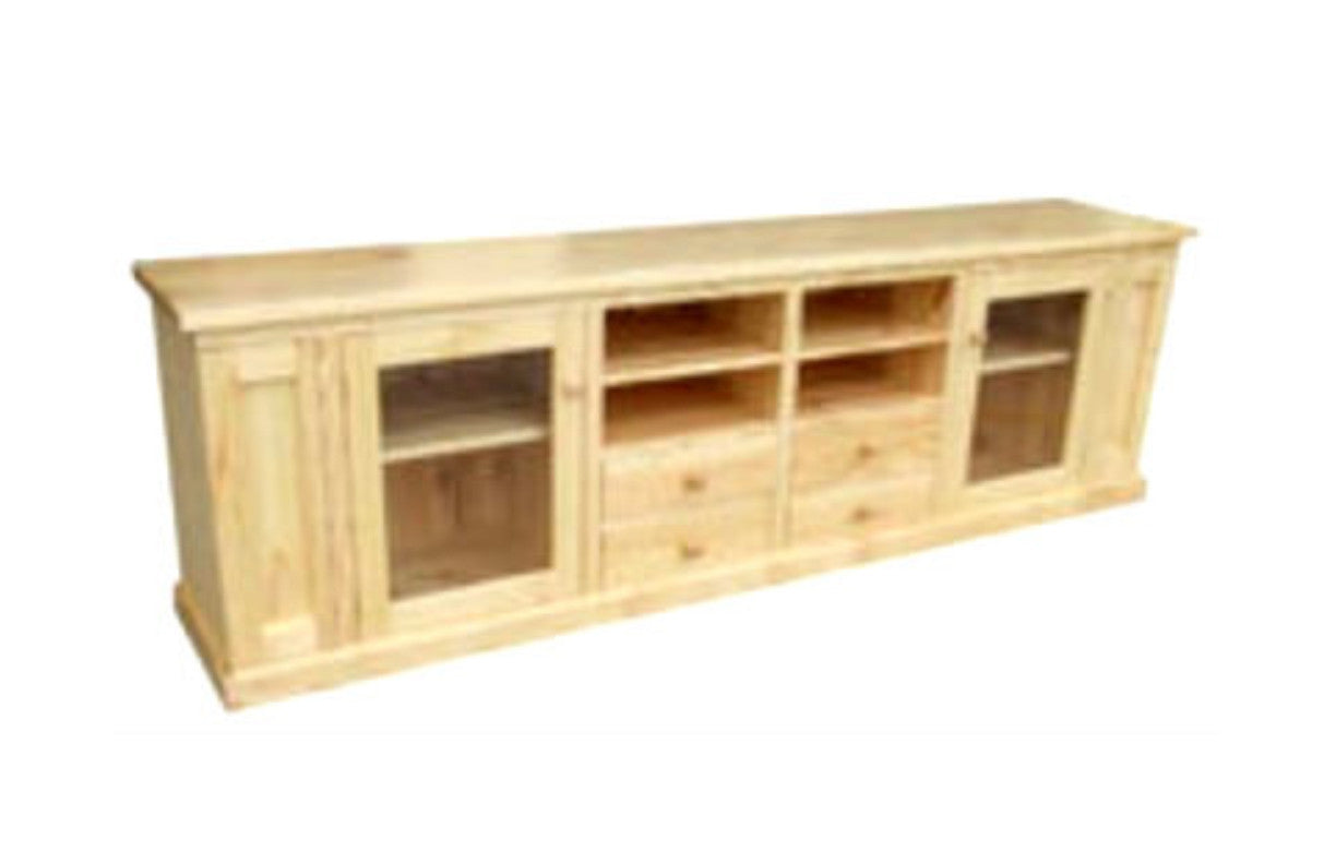 Greenpoint (AUSSIE MADE) Lowline TV Unit With 4 Drawers & 2 Doors - 950(H) X 2600(W) - Assorted Colours