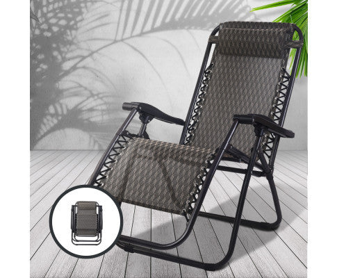Libra Outdoor Adjustable Recliner Lounge - Grey