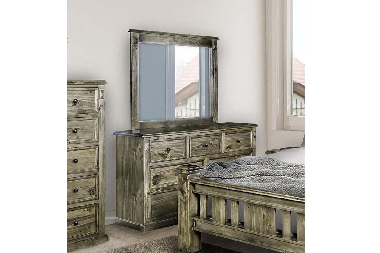 LEGIONS QUEEN OR DOUBLE 6 PIECE (THE LOT) BEDROOM SUITE - GREYWASH