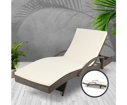 DEWEY OUTDOOR SUN LOUNGE - GREY