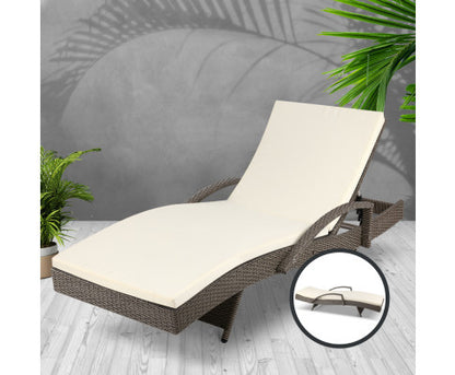 DEWEY OUTDOOR SUN LOUNGE - GREY