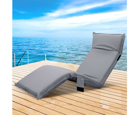 KENDRA INDOOR/ OUTDOOR ADJUSTABLE LOUNGE SOFA BED - GREY