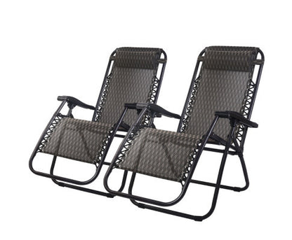 LIBRA (SET OF 2) OUTDOOR ADJUSTABLE RECLINER LOUNGE - GREY