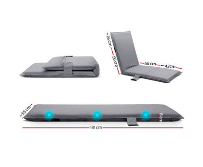 KENDRA INDOOR/ OUTDOOR ADJUSTABLE LOUNGE SOFA BED - GREY