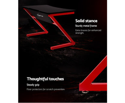 GRIFFON GAMING DESK  - BLACK & RED