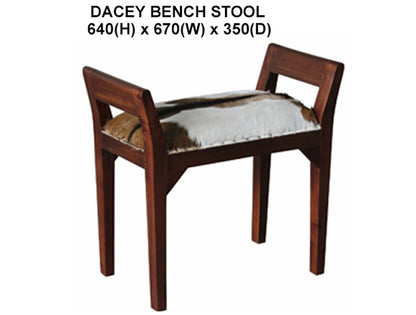 GOAT HIDE STOOL / BENCH COLLECTION - MAHOGANY - STARTING FROM $299