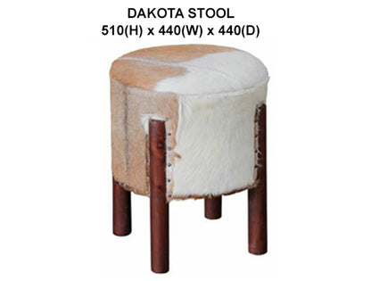 GOAT HIDE STOOL / BENCH COLLECTION - MAHOGANY - STARTING FROM $299