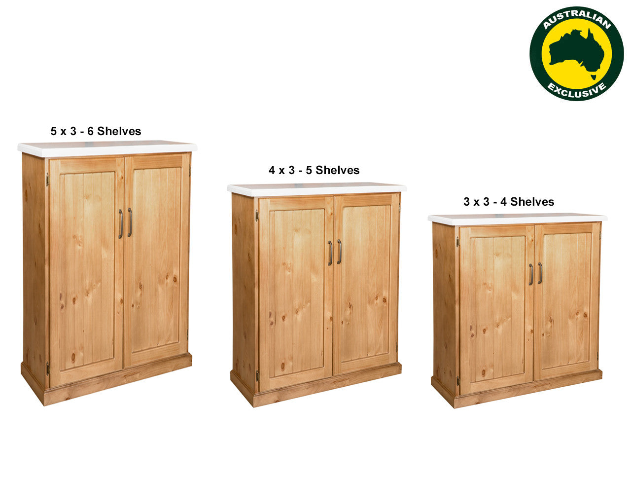 Greeley (AUSSIE MADE) Shoe Cabinet Collection - Assorted Stained / Painted Colours
