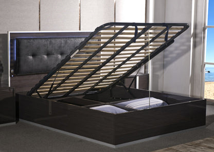 KING GYMPIE STORAGE FRONT GASLIFT OR SIDE DRAWERS BED - GLOSS GREY