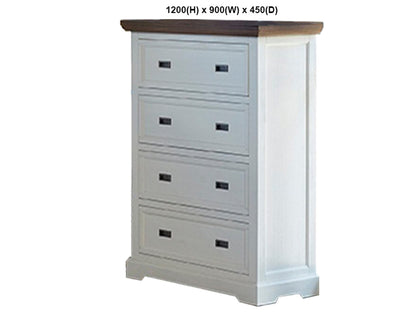 HAMPTONS (AUSSIE MADE) TALLBOY COLLECTION - ASSORTED STAINED / PAINTED COLOURS - STARTING FROM $999