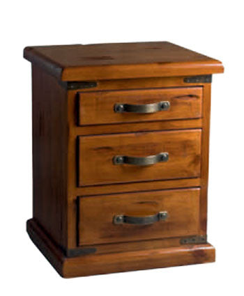 HOMESTEAD QUEEN 3 PIECE (BEDSIDE ) SOLID TIMBER  BEDROOM SUITE - HONEY