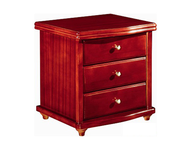 Larry 3 Drawer Bedside Table - As Pictured