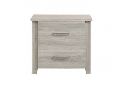 HILTON 2 DRAWER BEDSIDE TABLE - WHITE WASHED