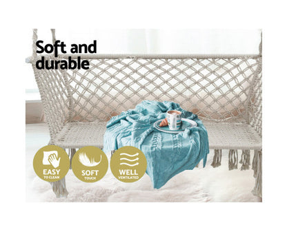 MADELYN INDOOR/ OUTDOOR 2 SEATER HAMMOCK CHAIR - CREAM