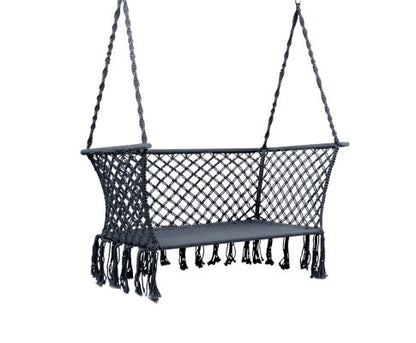 MADELYN INDOOR/ OUTDOOR 2 SEATER HAMMOCK CHAIR - GREY