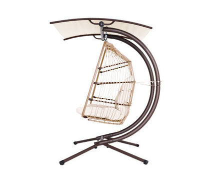DARCEY OUTDOOR DOUBLE HANGING POD CHAIR - CREAM