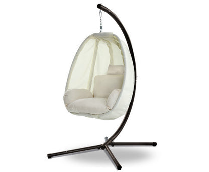 SULLIVAN OUTDOOR  HANGING POD CHAIR - CREAM