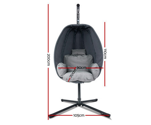 SULLIVAN OUTDOOR  HANGING POD CHAIR - GREY