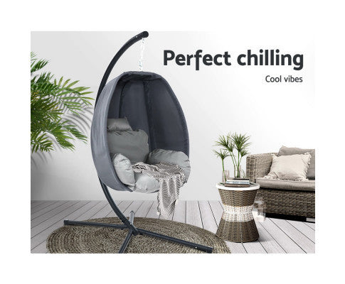 SULLIVAN OUTDOOR  HANGING POD CHAIR - GREY