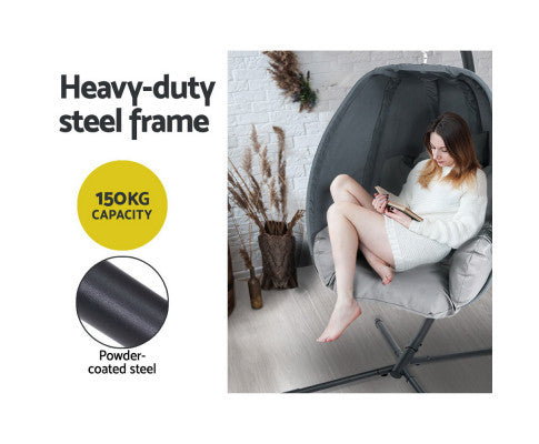 SULLIVAN OUTDOOR  HANGING POD CHAIR - GREY